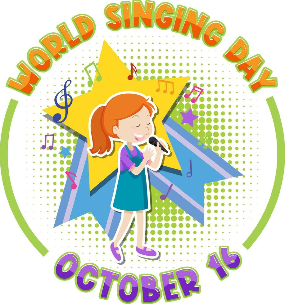 World Singing Day Banner Design vector