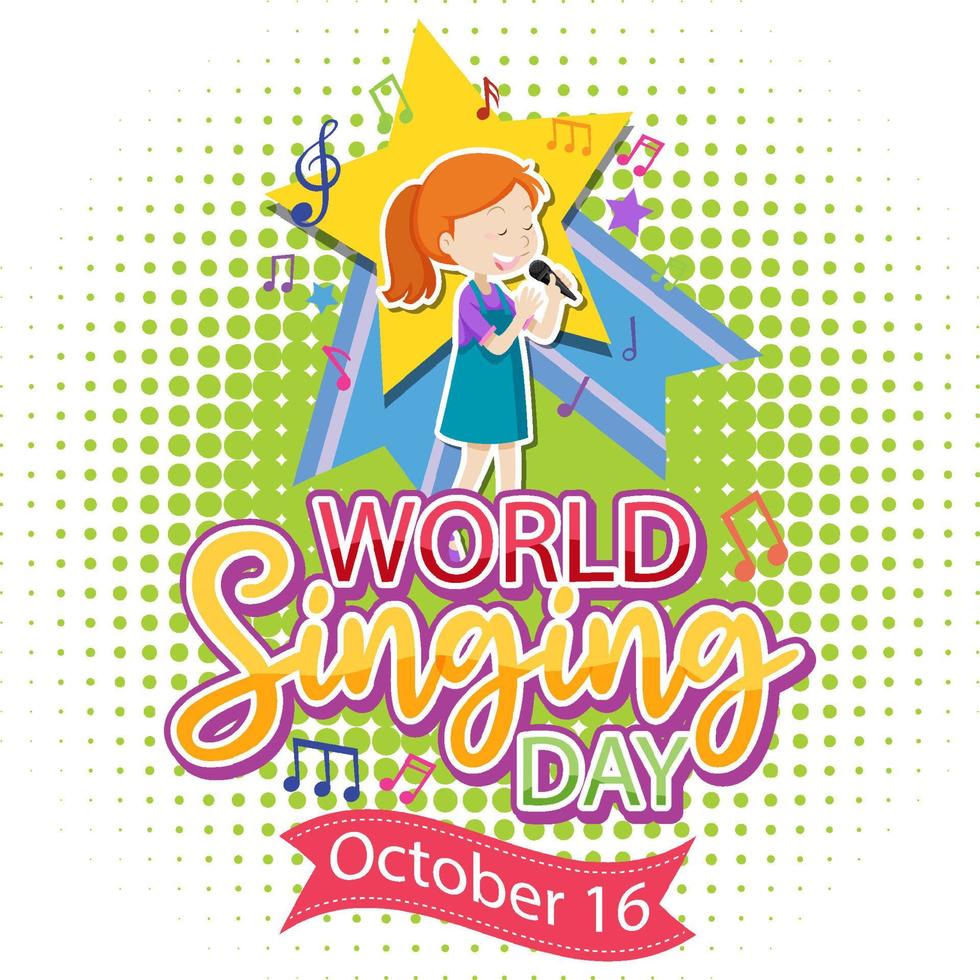 World Singing Day Banner Design vector