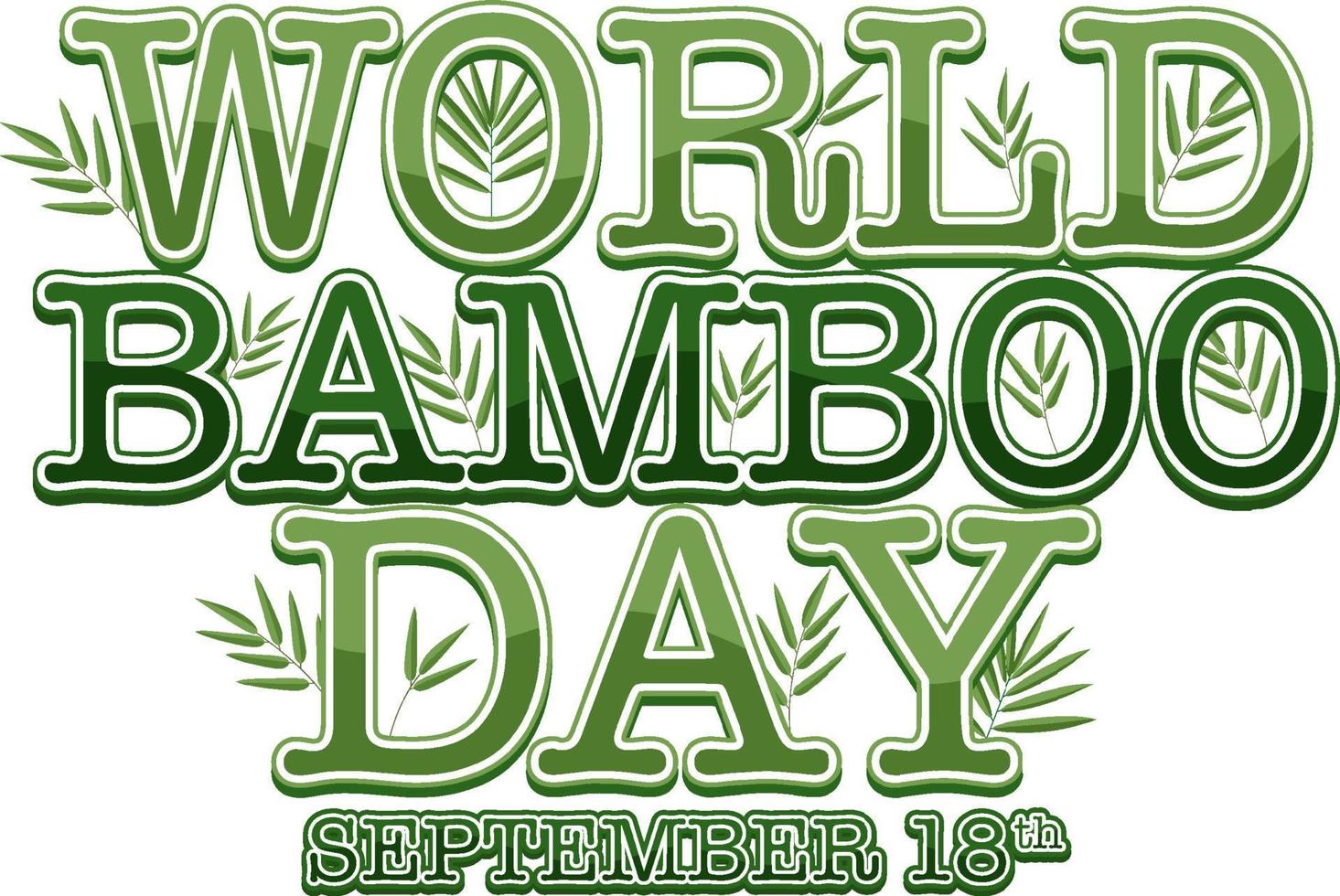 World Bamboo Day September 18 vector