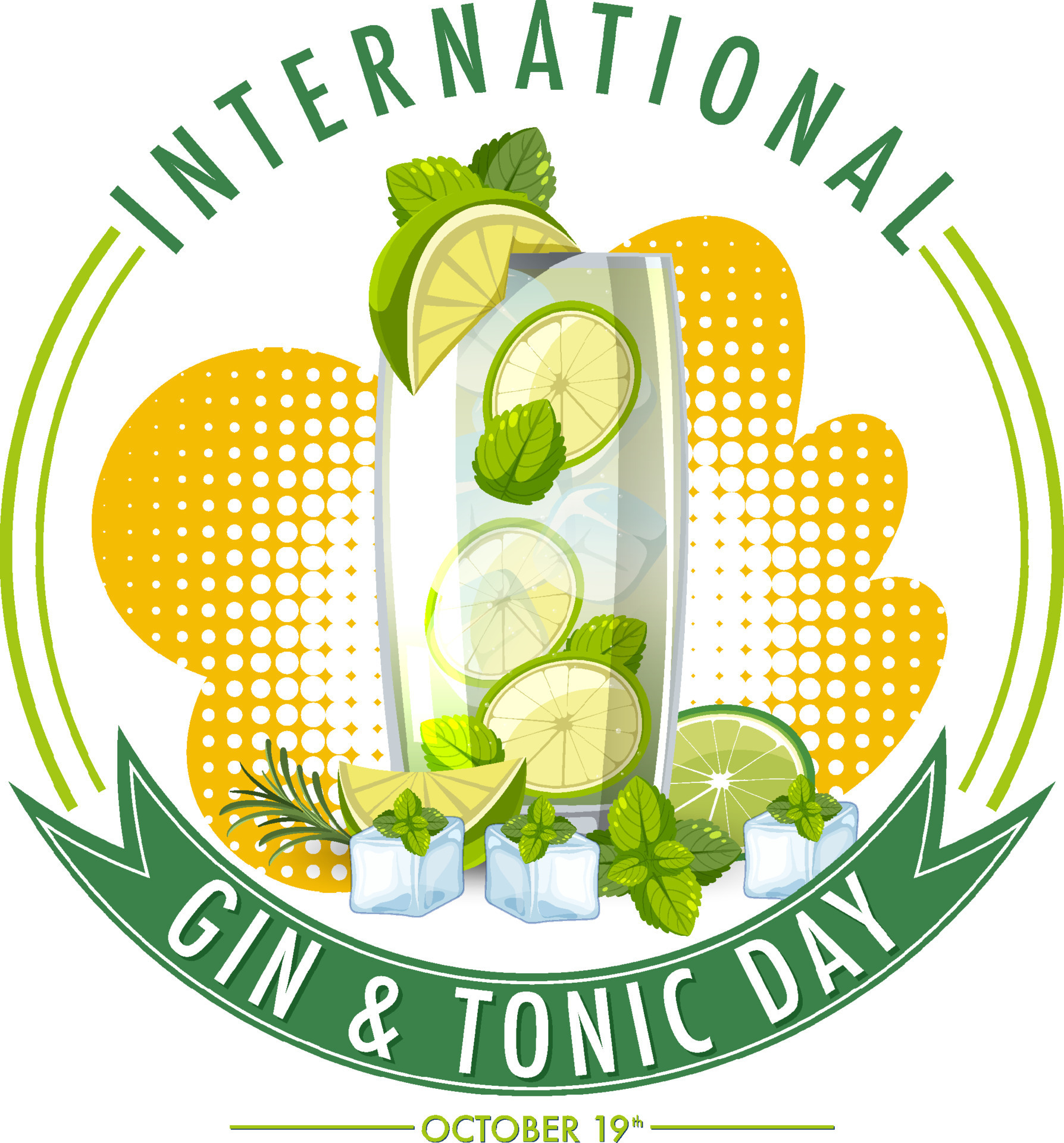 International Gin and Tonic Day Banner 9381684 Vector Art at Vecteezy