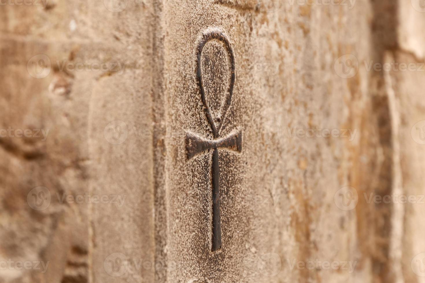 Egyptian Hieroglyphs in Luxor Temple, Luxor, Egypt photo