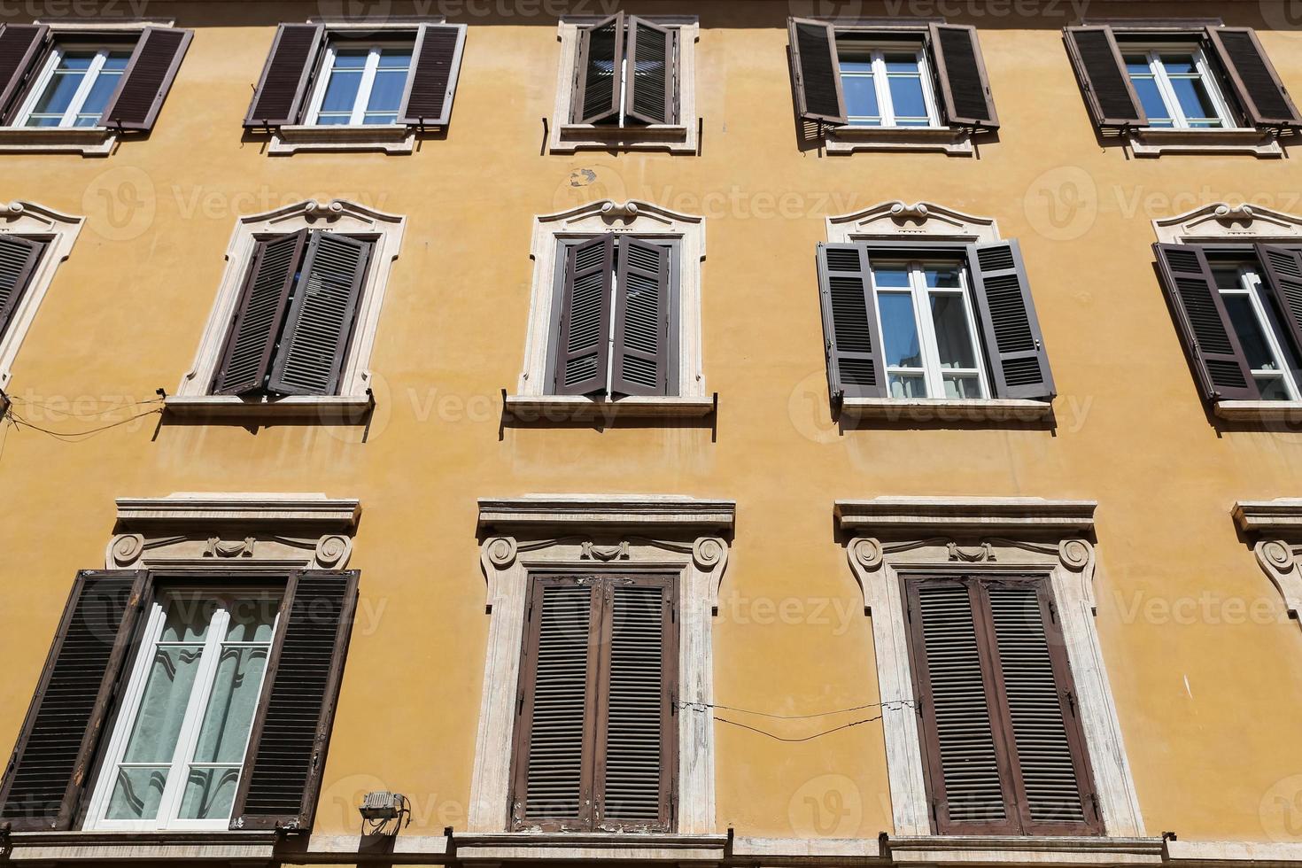 Facade of Building in Rome, Italy photo