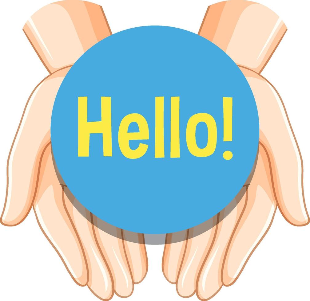 Hello speech bubble vector