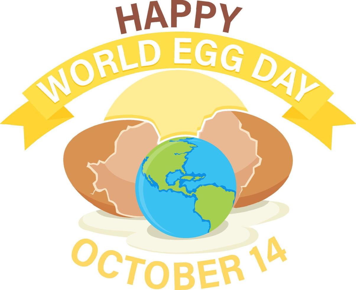 World egg day banner or logo design vector