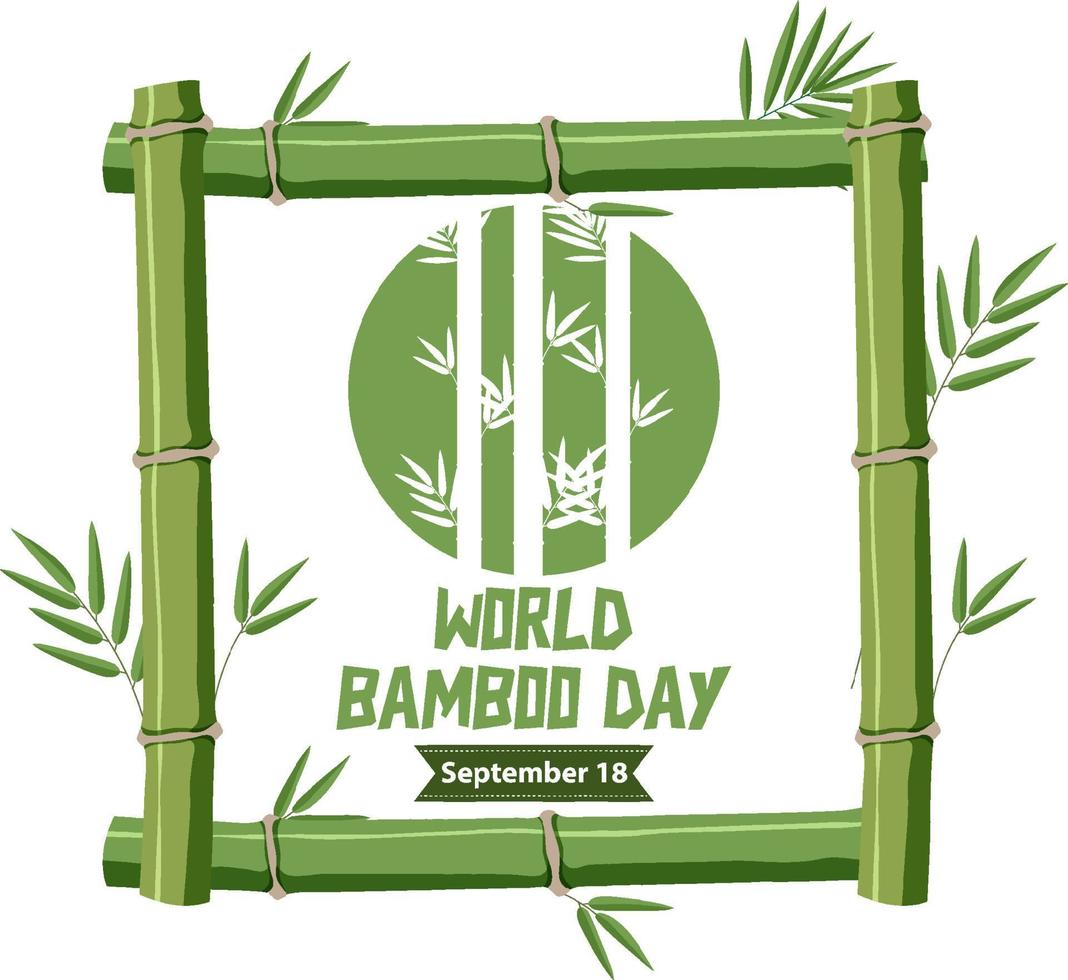 World bamboo day logo banner vector