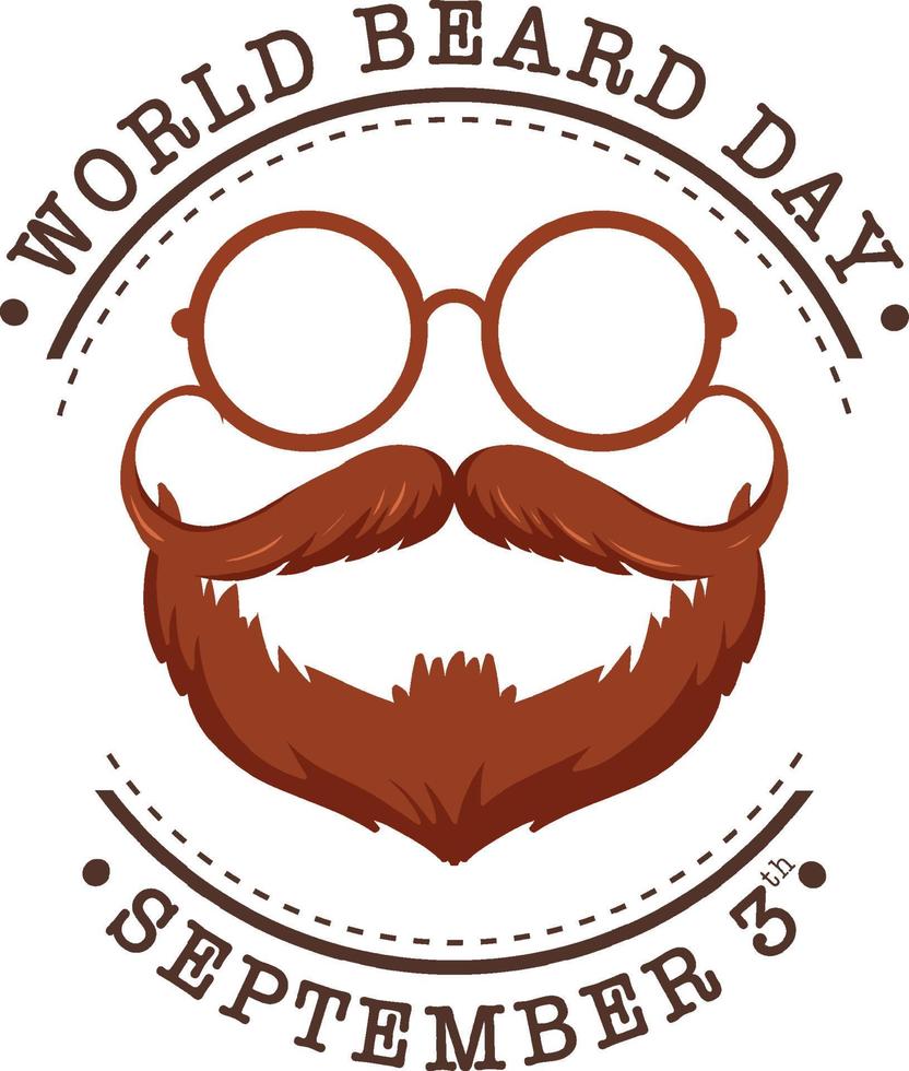 World Beard Day September 3 vector