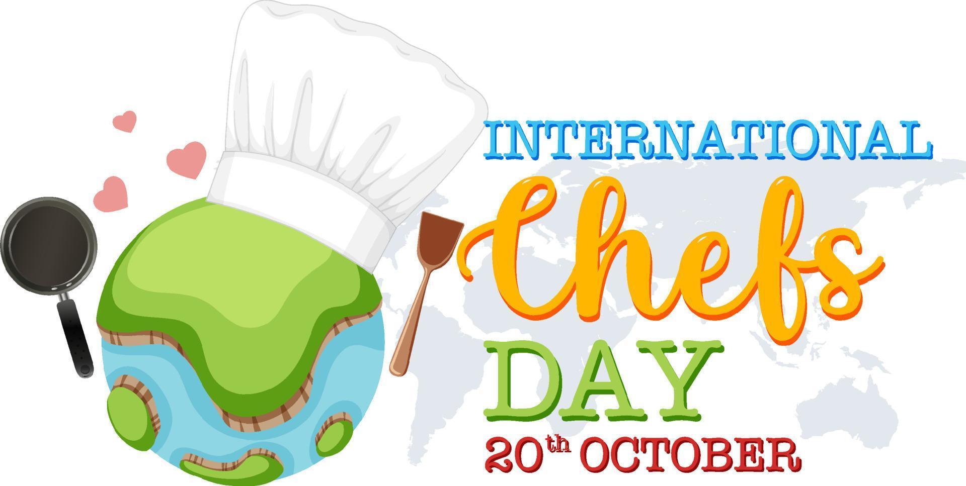 International Chef Day Poster Design vector