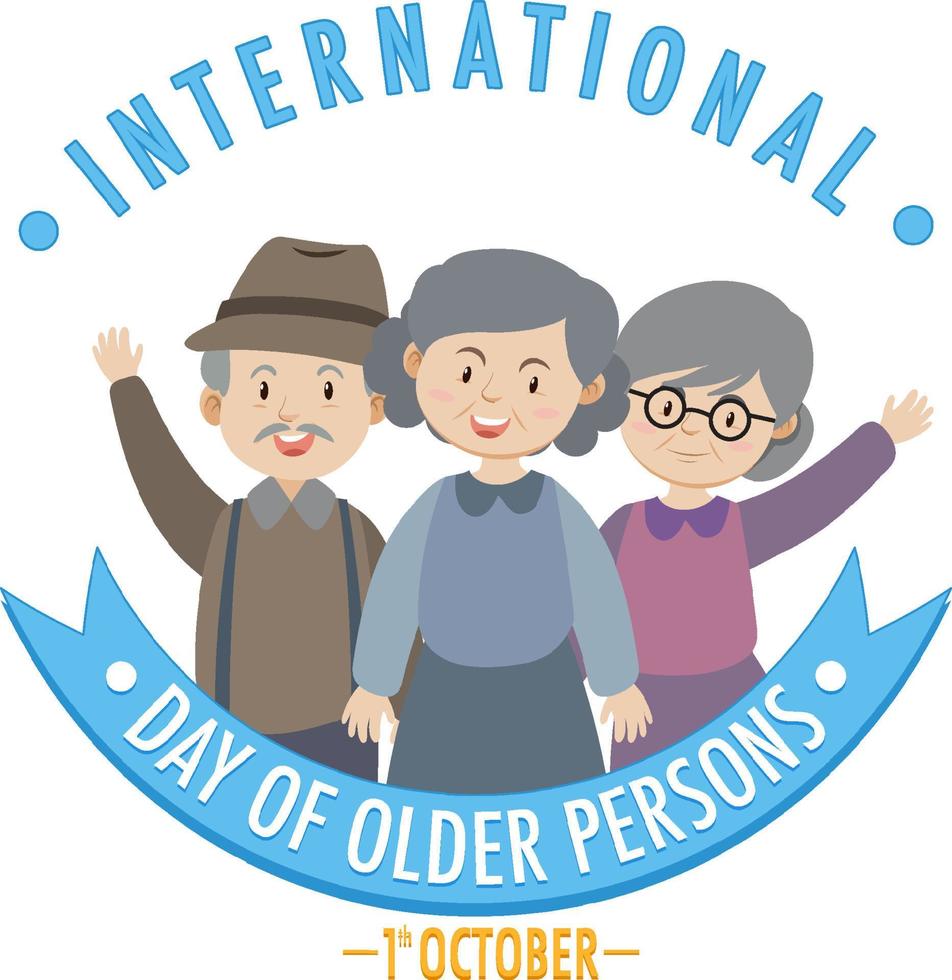 International day of older persons banner design vector