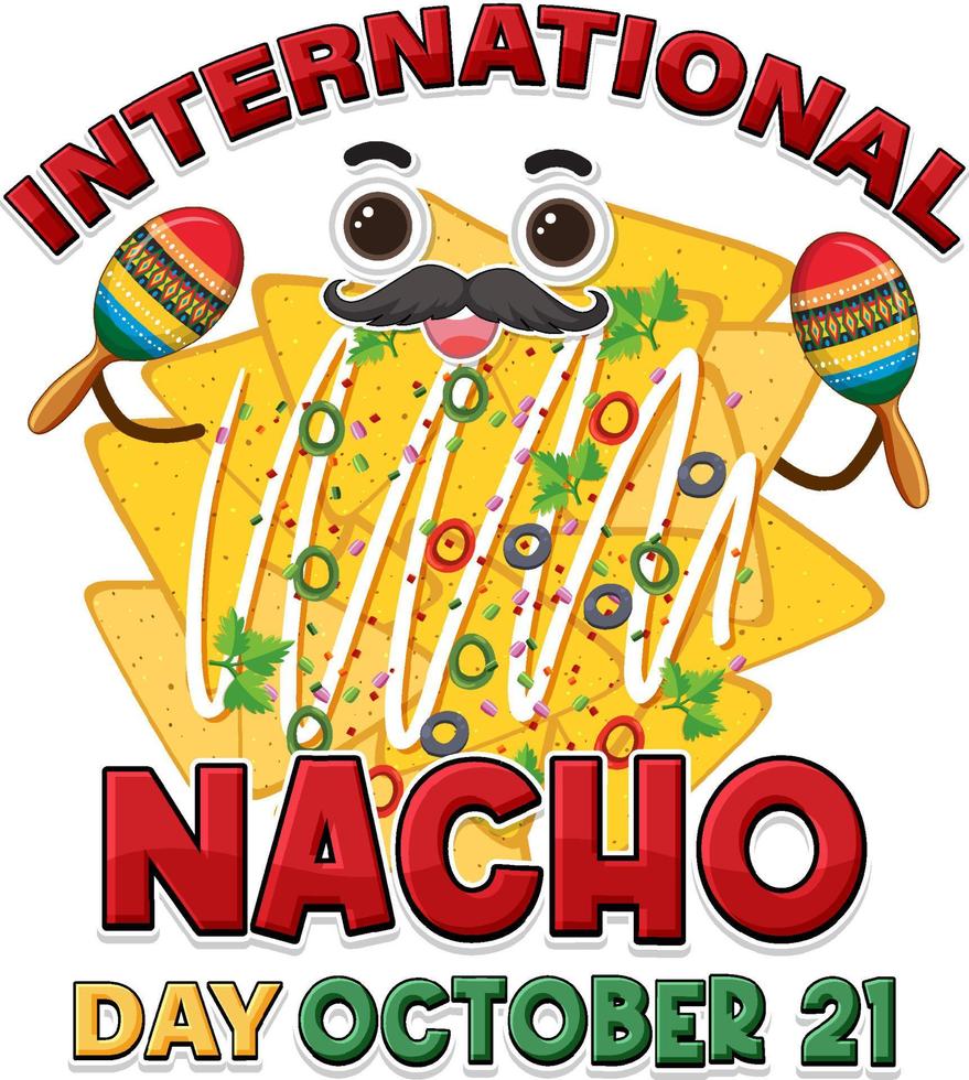 diseño de banner del día internacional de nacho vector