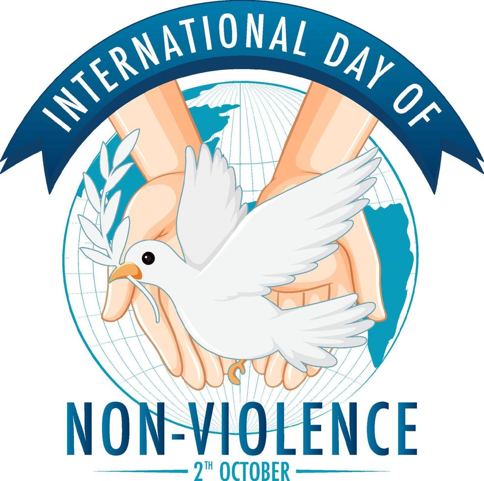 cartel del día internacional de la no violencia vector