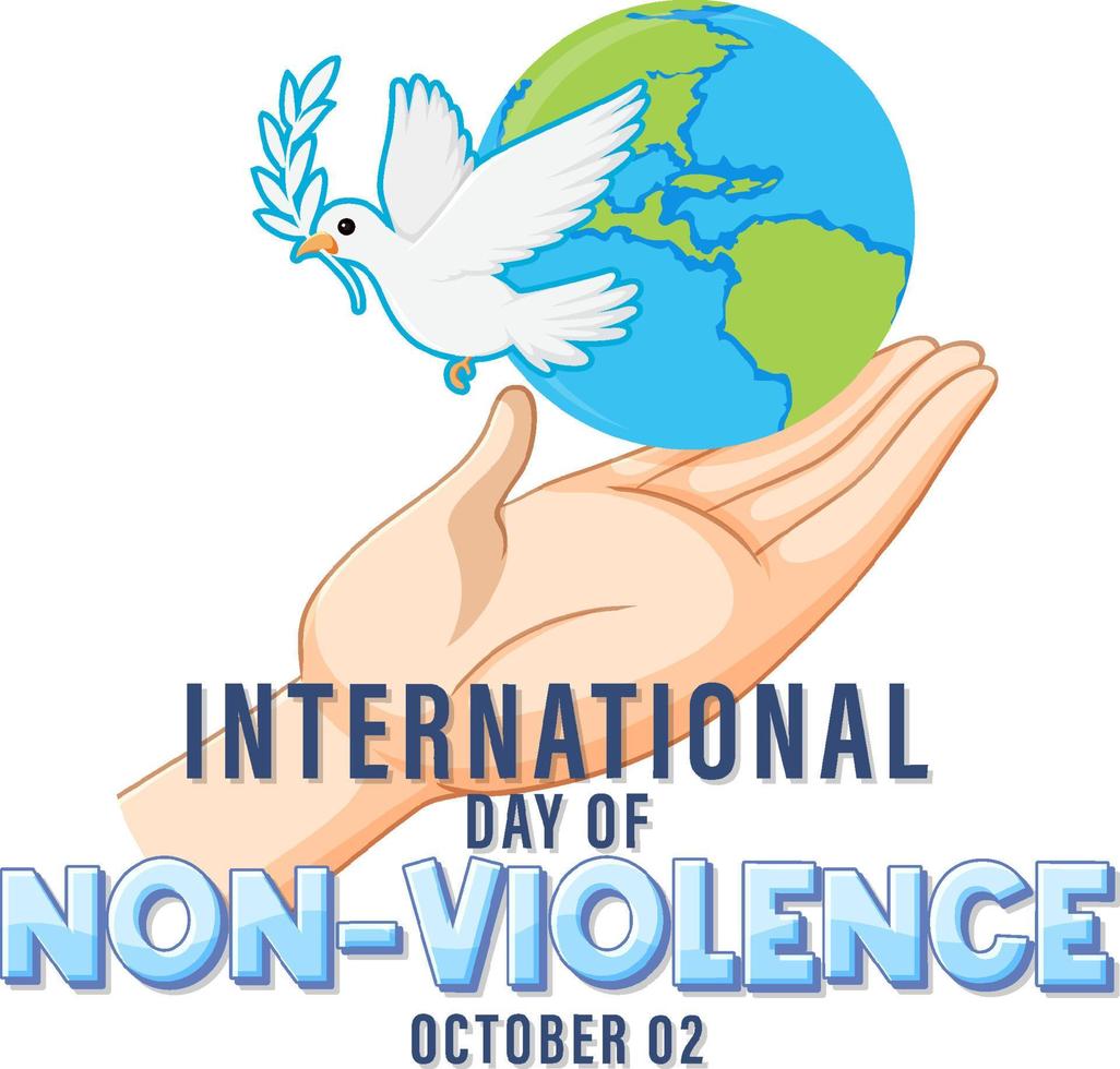 International Day of Non-Violence Poster Design vector