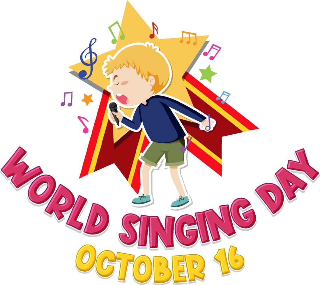 World Singing Day Banner vector