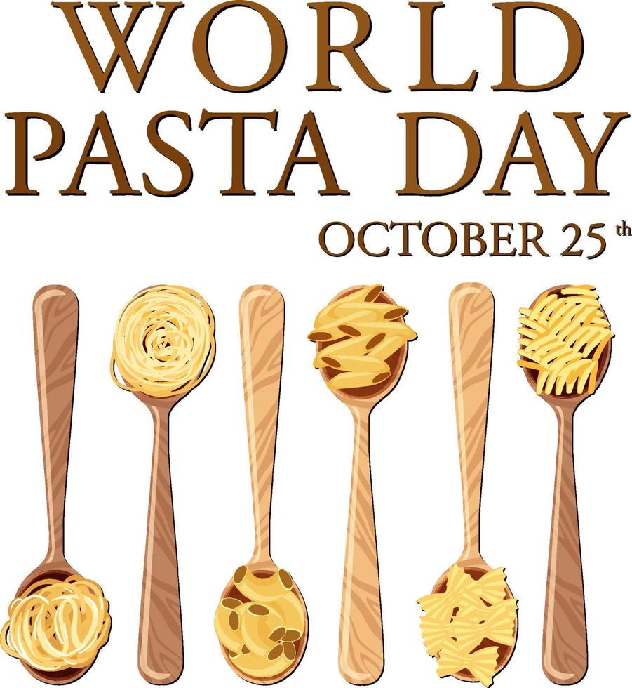 diseño de banner del día mundial de la pasta vector