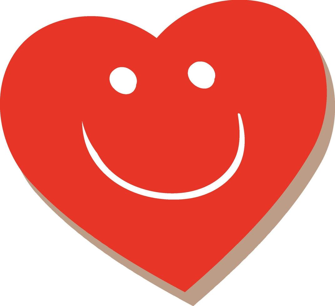 Smile heart icon isolated vector