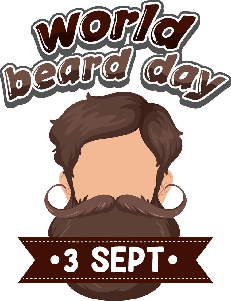 World Beard Day September 3 vector