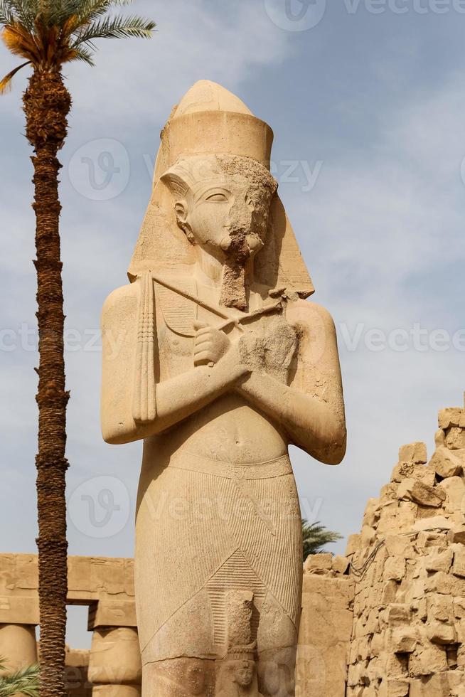 Sculpture in Karnak Temple in Luxor, Egypt photo