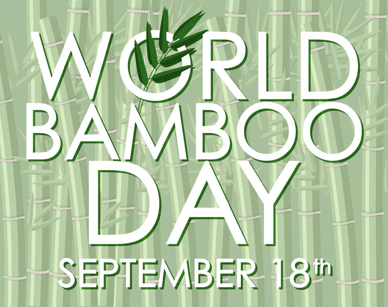 World Bamboo Day September 18 vector