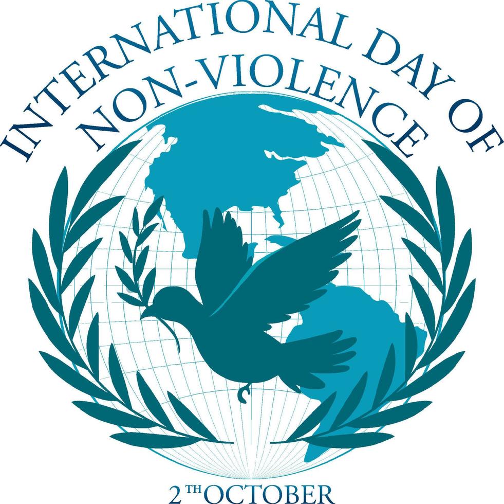 International Day of Non Violence Poster vector