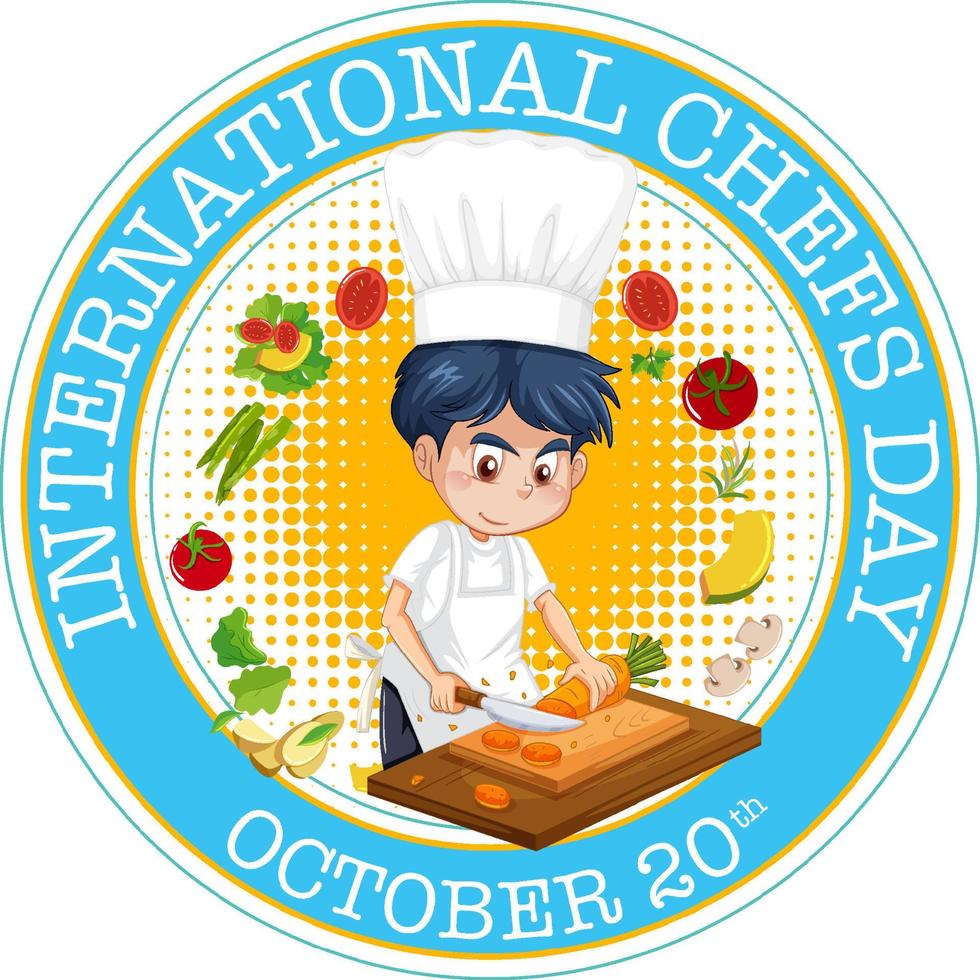 International Chef Day Poster Design vector