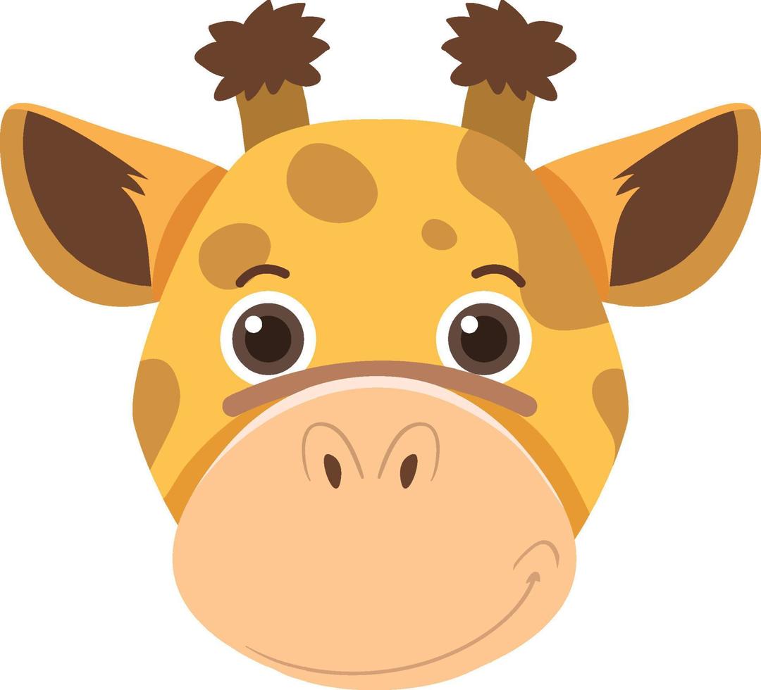 Giraffe head in flat style vector