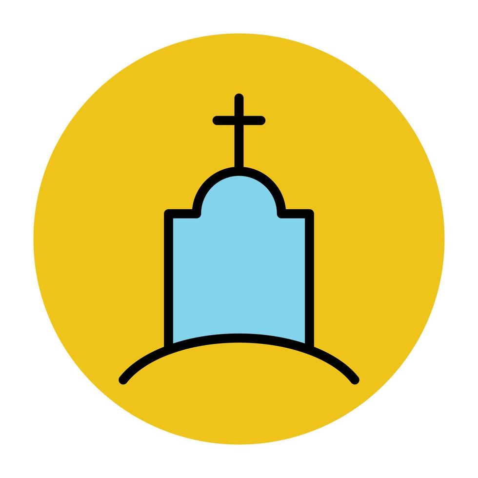Trendy Graveyard Concept vector