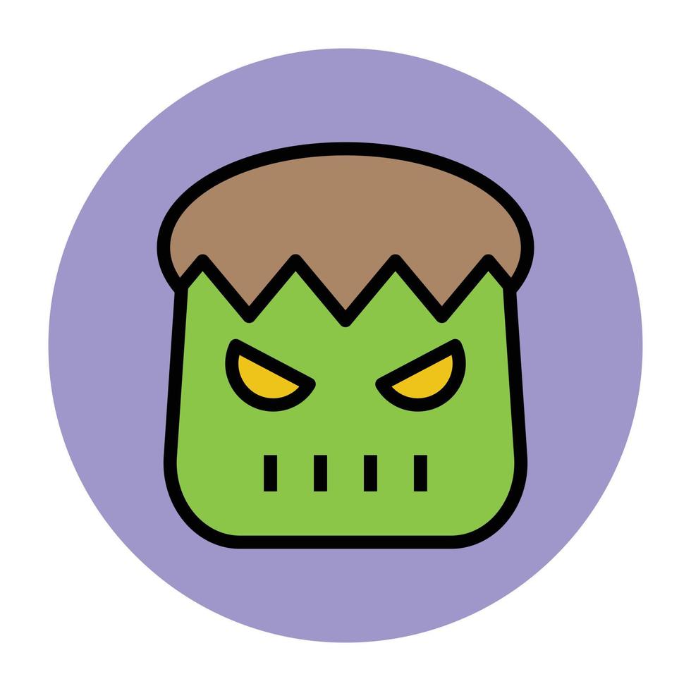 Trendy Devil Face vector