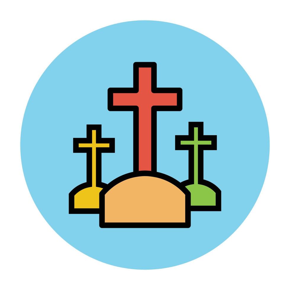 Trendy Graveyard Concepts vector