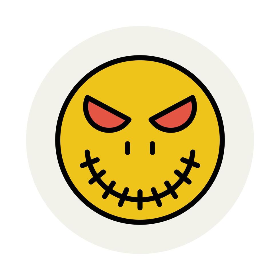 Trendy Demon Face vector