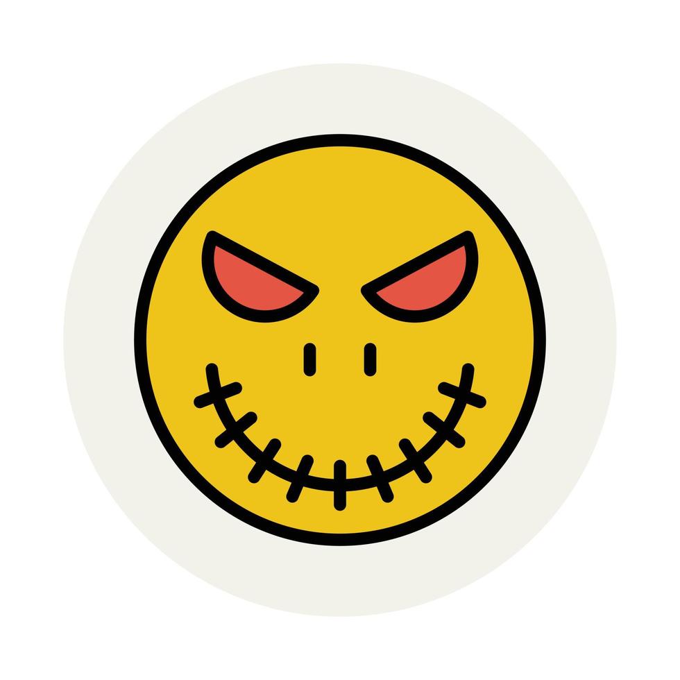 Trendy Demon Face vector