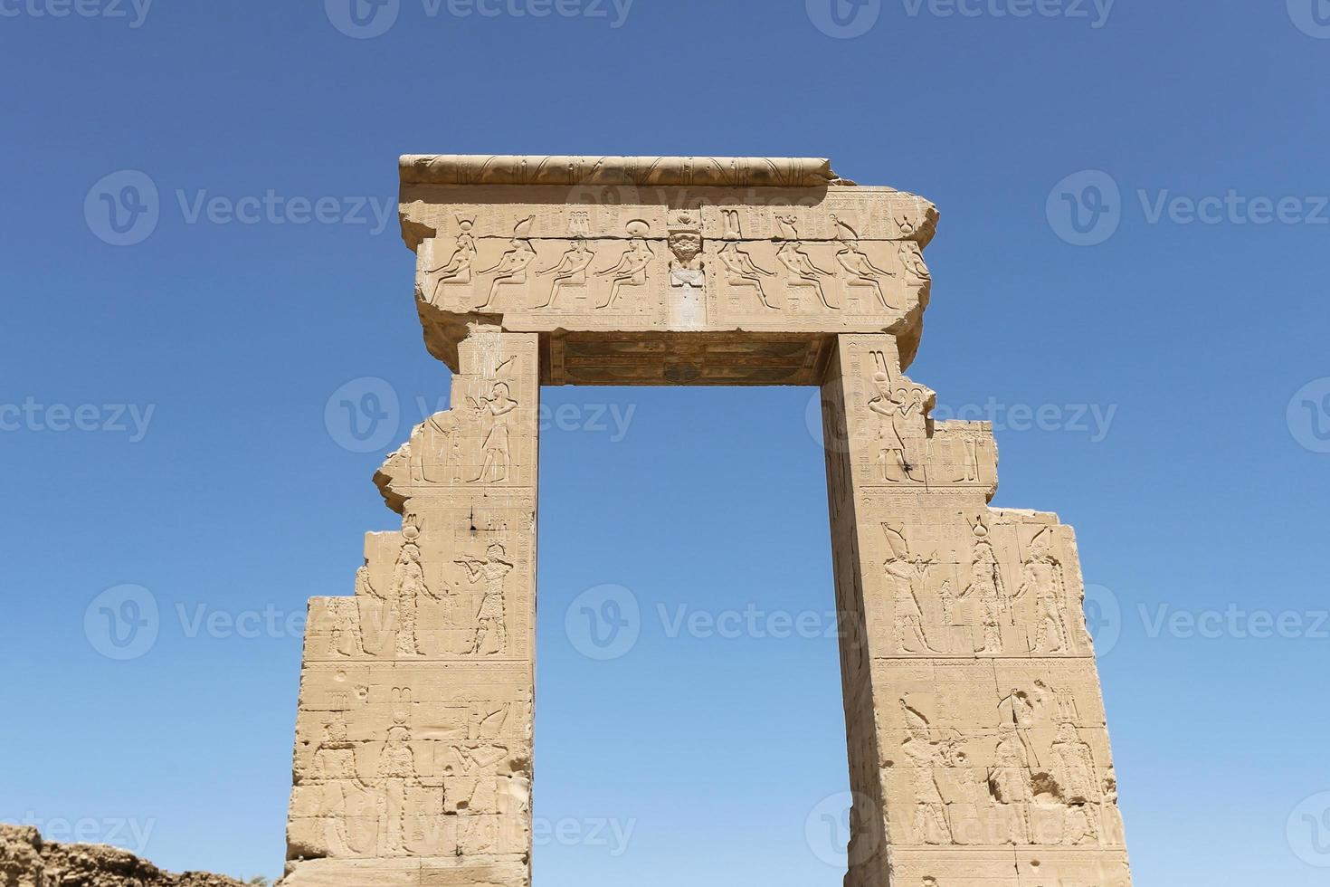 Ruins of Denderah Temple in Qena, Egypt photo