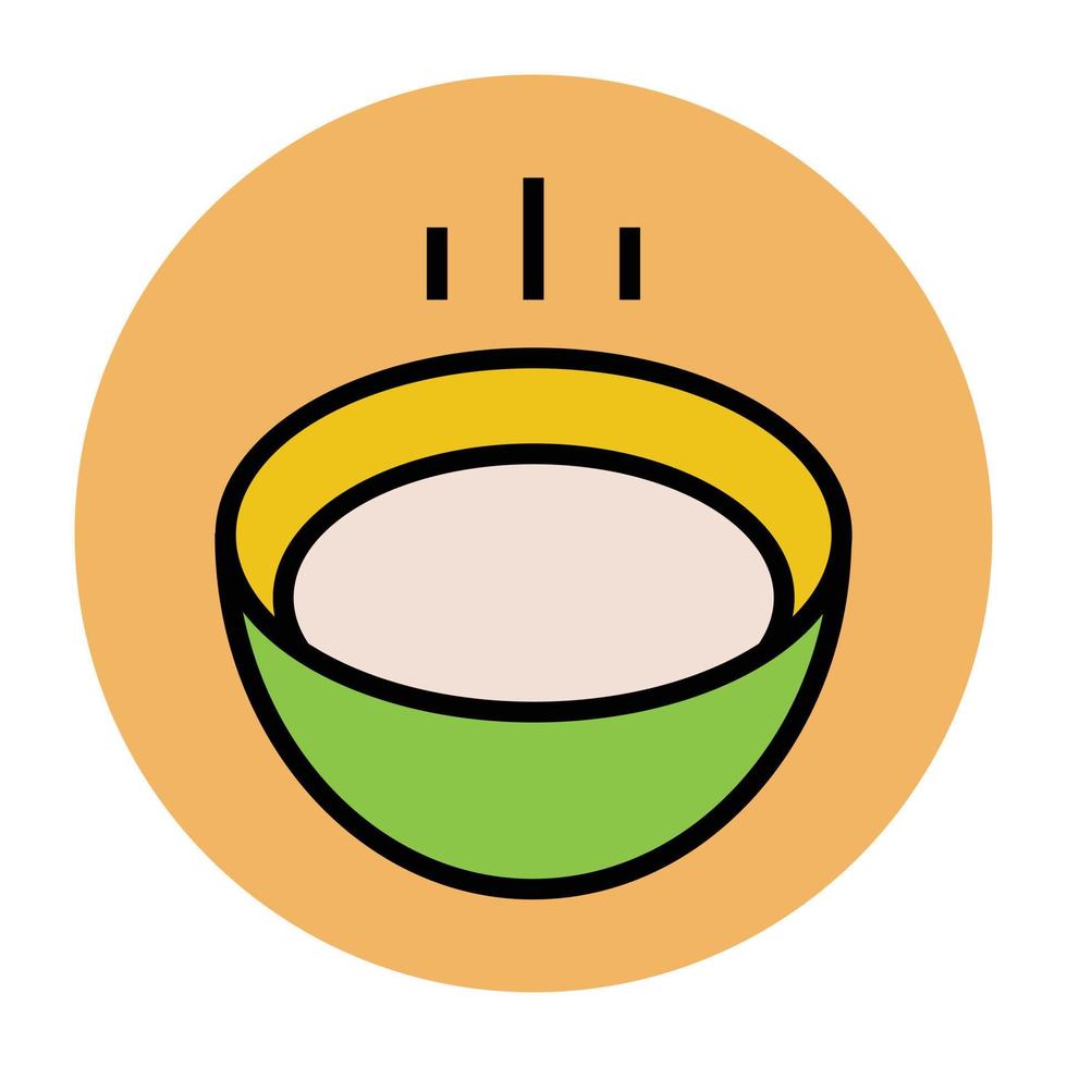 Trendy Food Bowl vector
