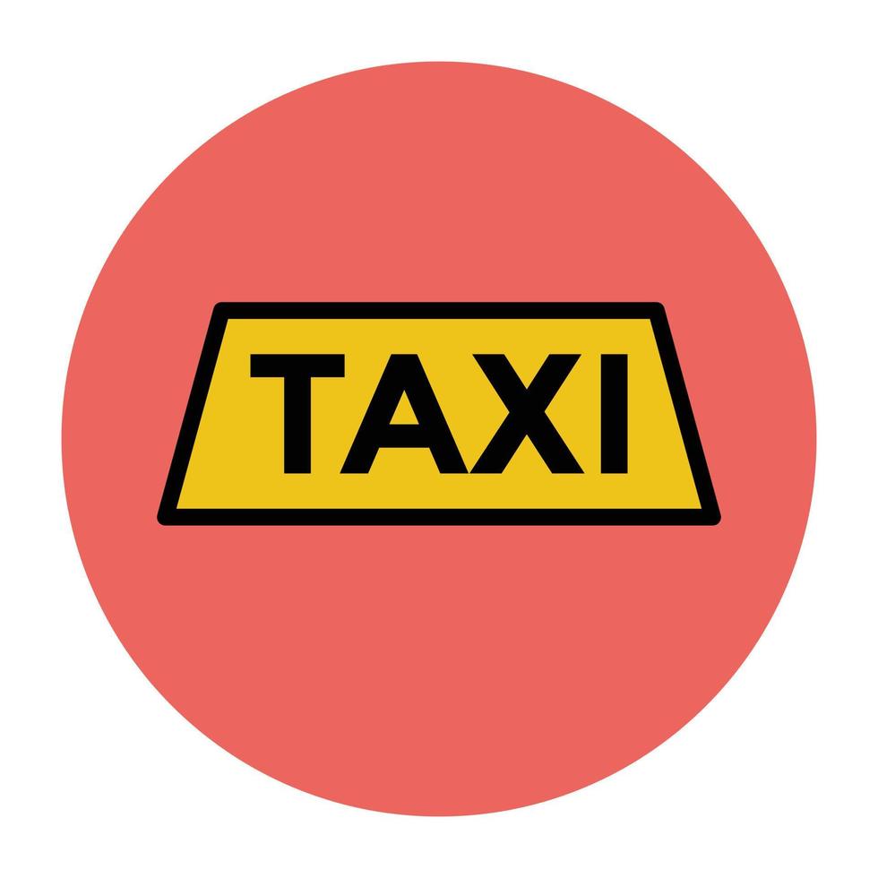 Trendy Taxi Sign vector