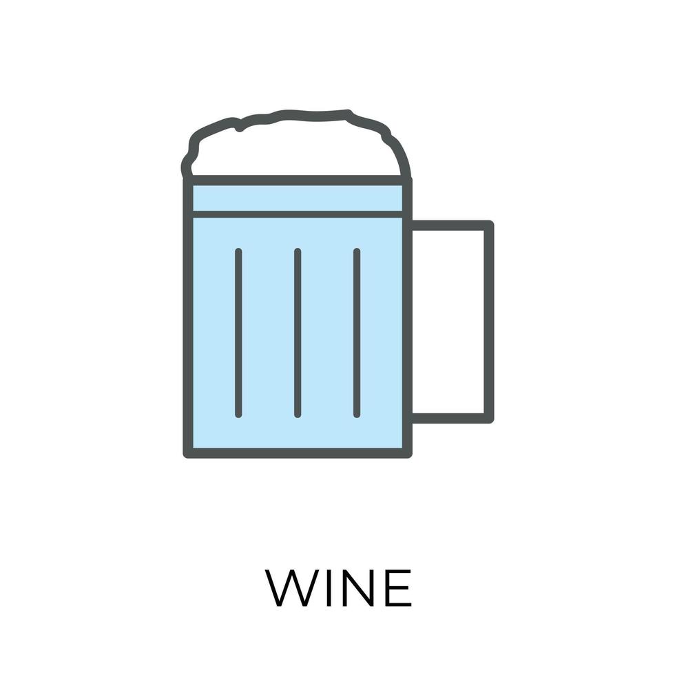Trendy Beer Mug vector
