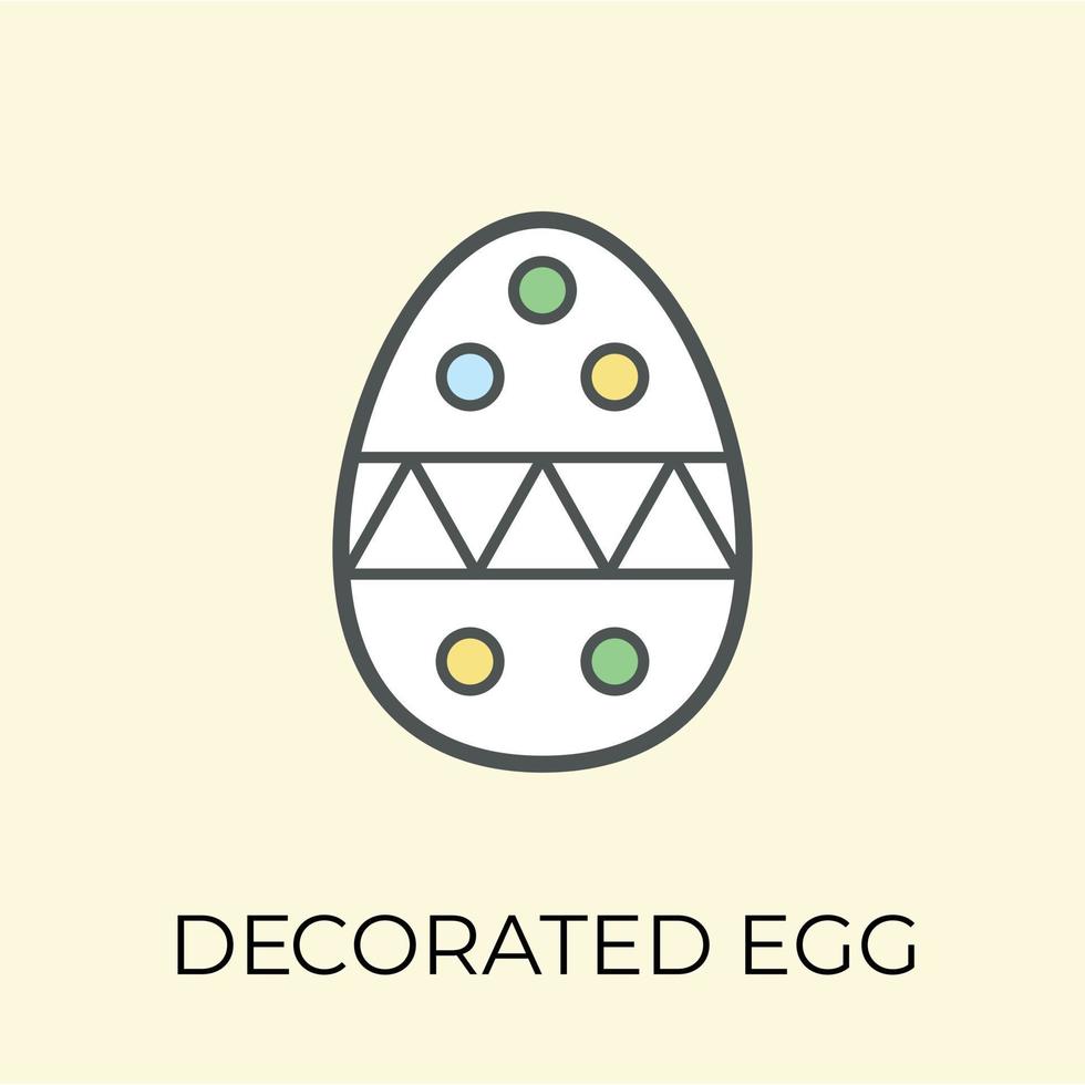 Trendy Easter Egg vector