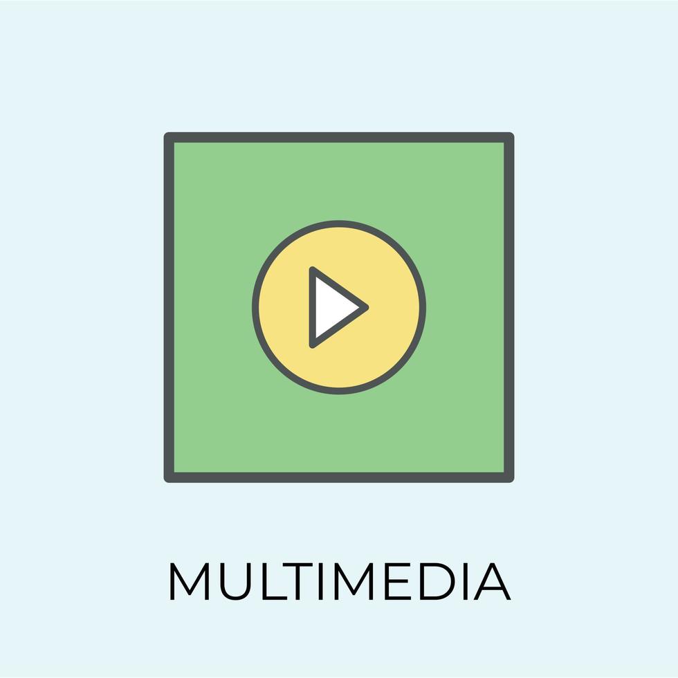 reproductor multimedia de moda vector