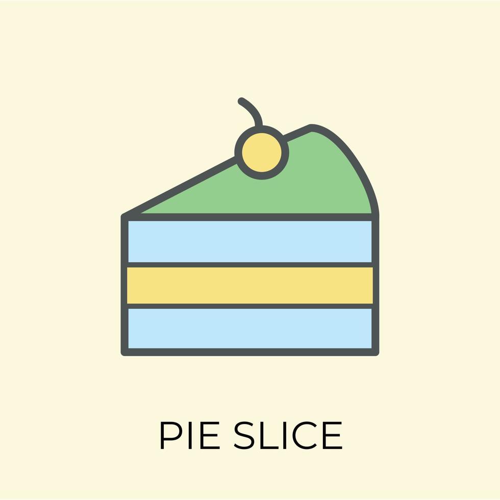 Trendy Cake Slice vector
