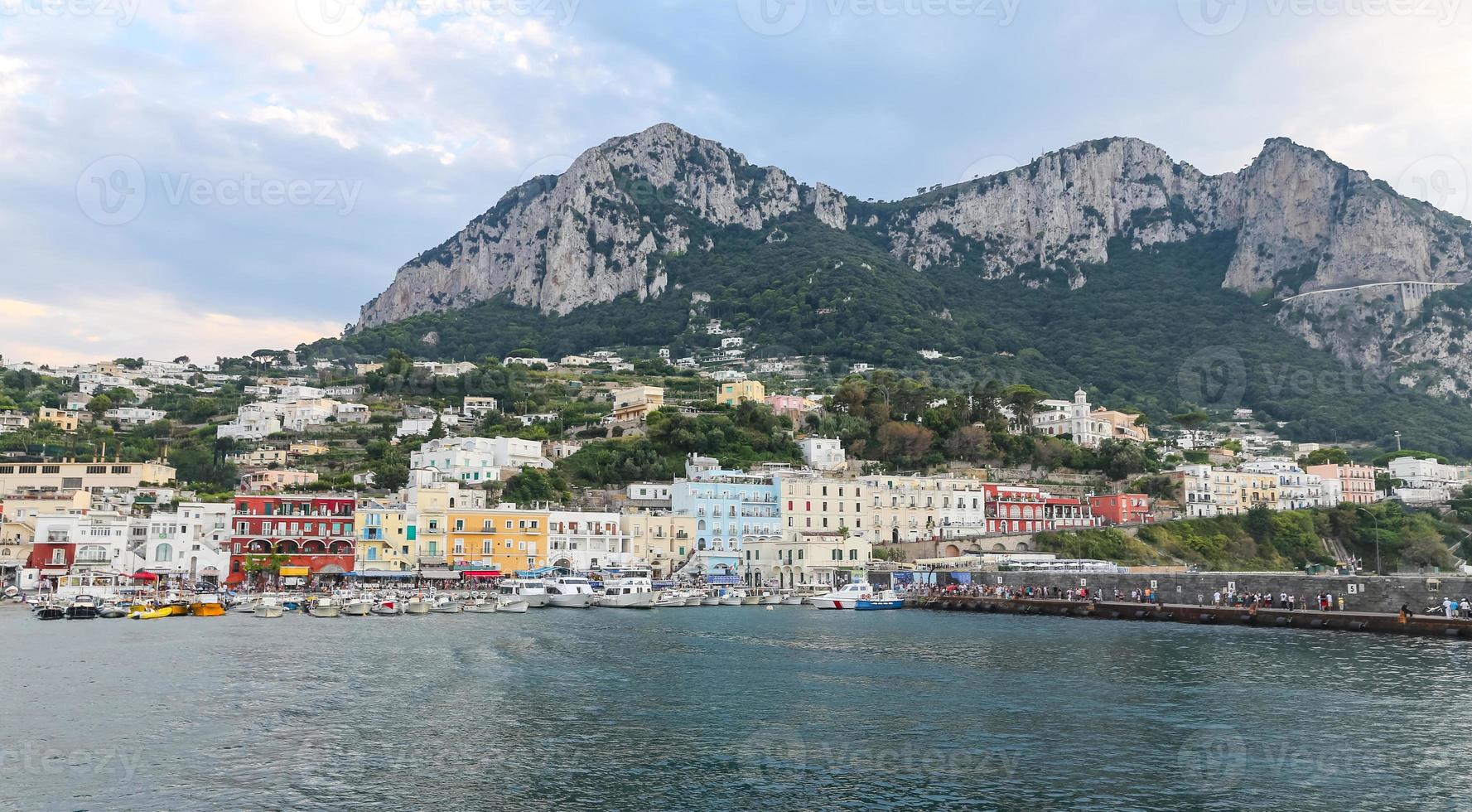 General view of Capri Island in Naples, Italy photo