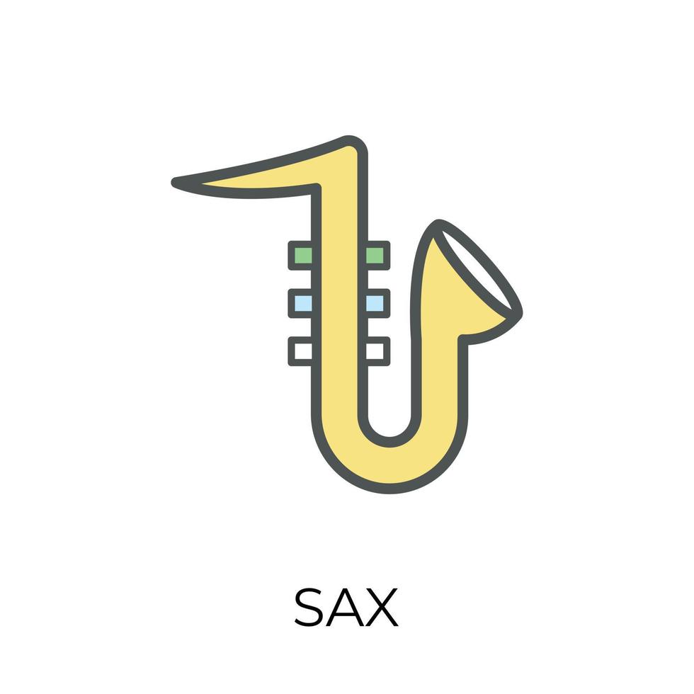 conceptos de saxofón de moda vector