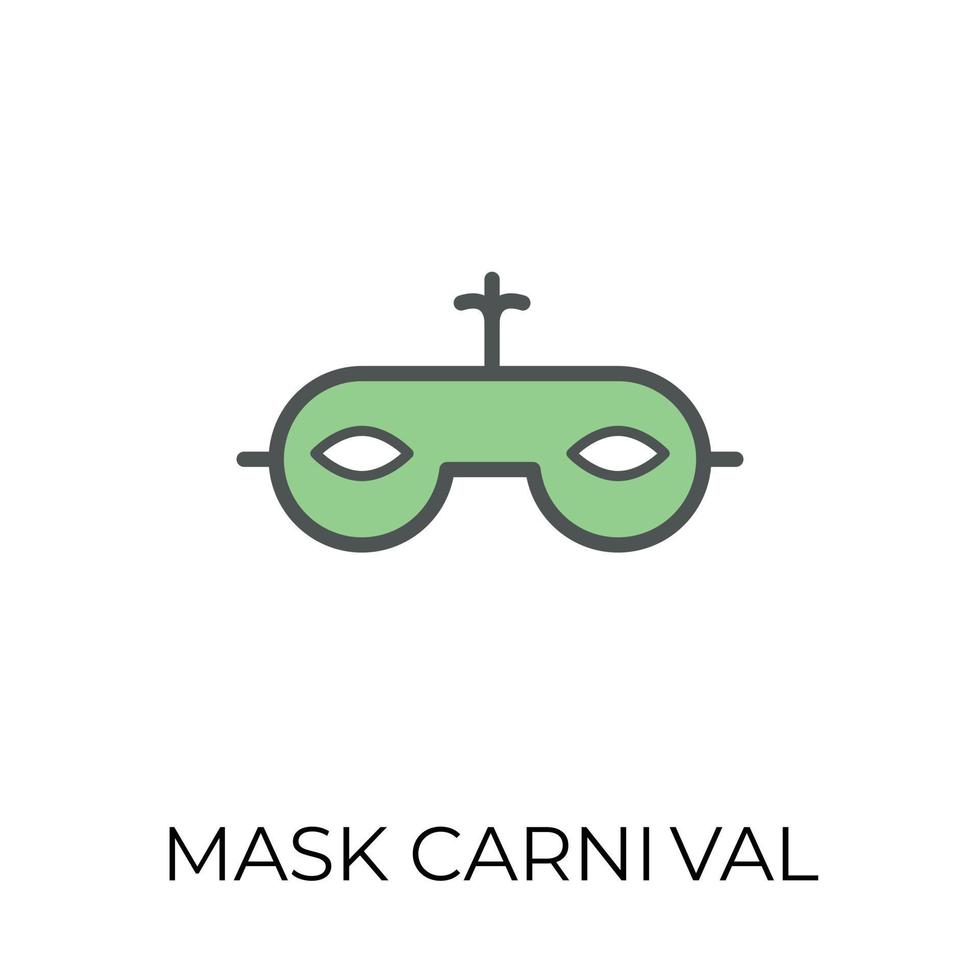 máscara de carnaval de moda vector