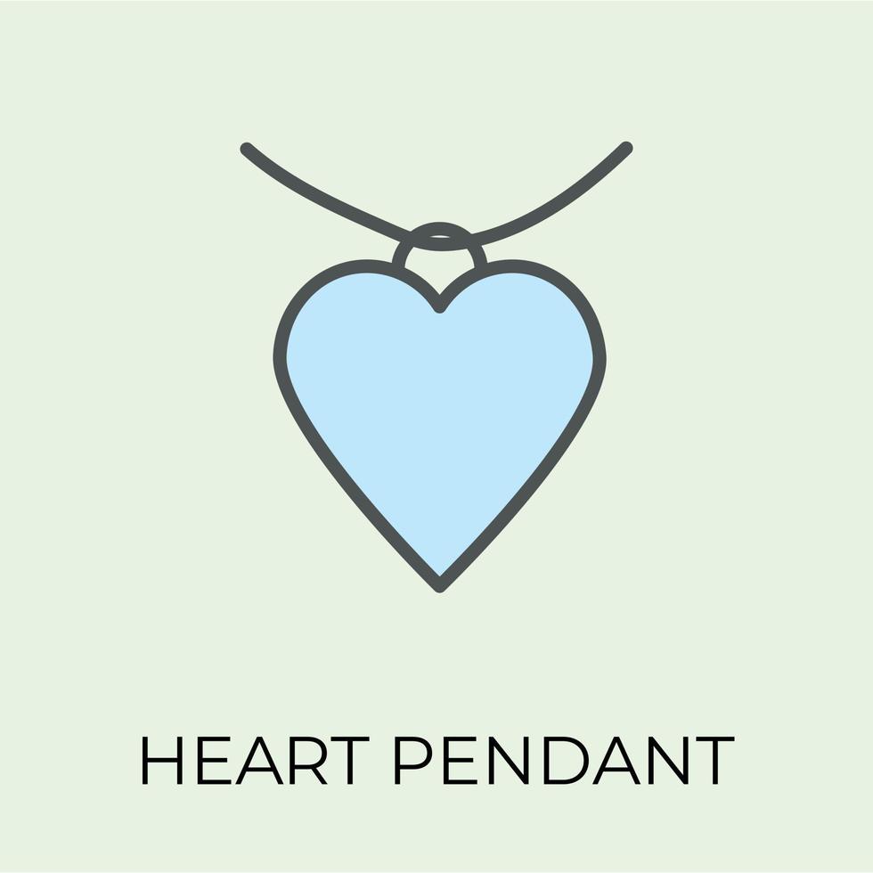 Trendy Heart Necklace vector