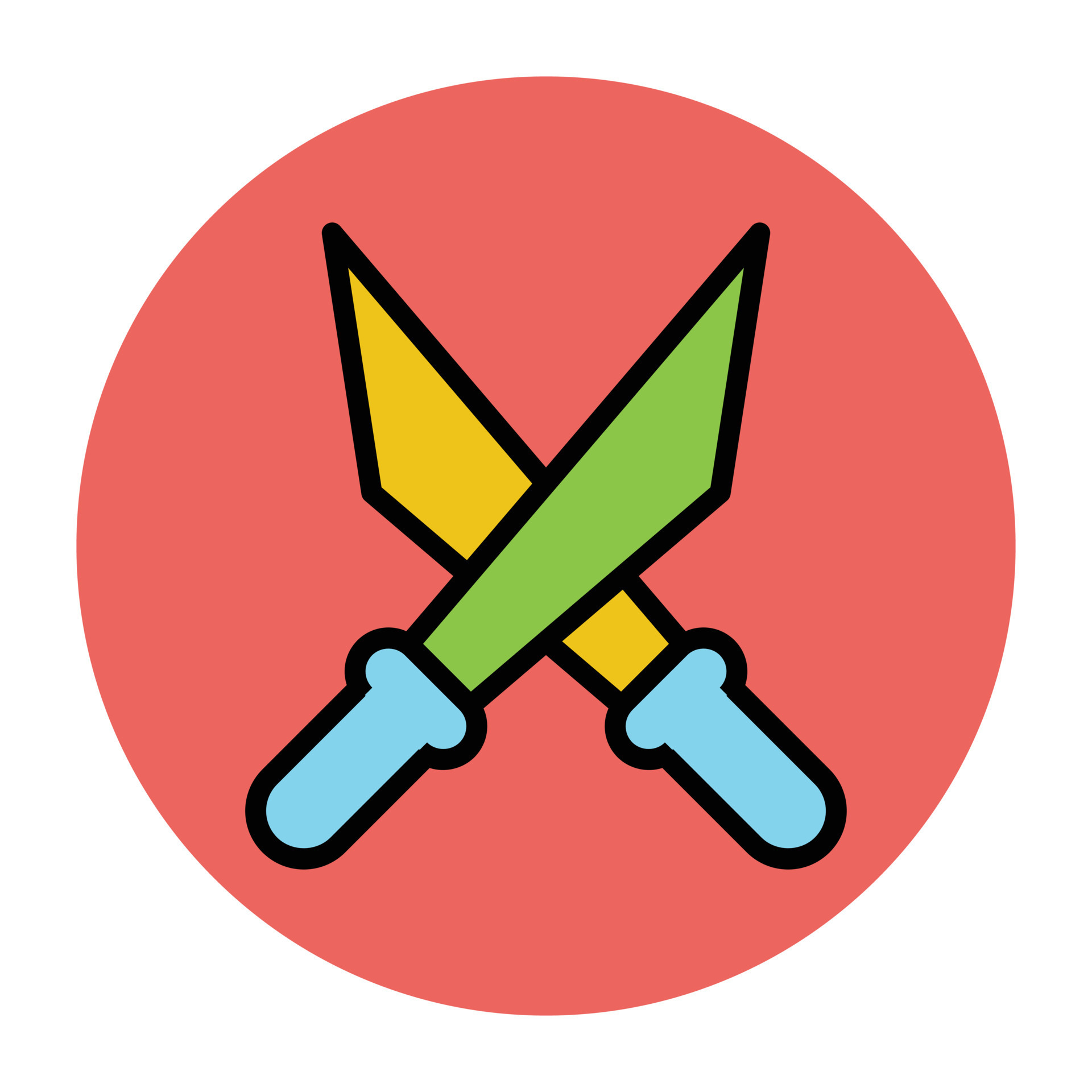 Trendy Cross Swords 9382702 Vector Art at Vecteezy