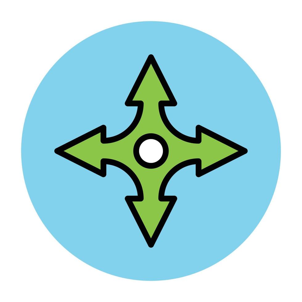 Trendy Ninja Star vector