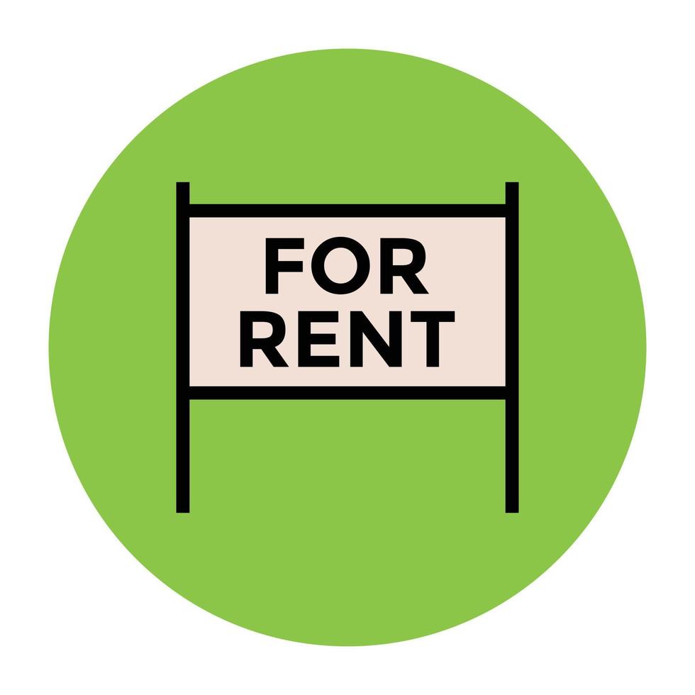 Trendy Rent Board vector