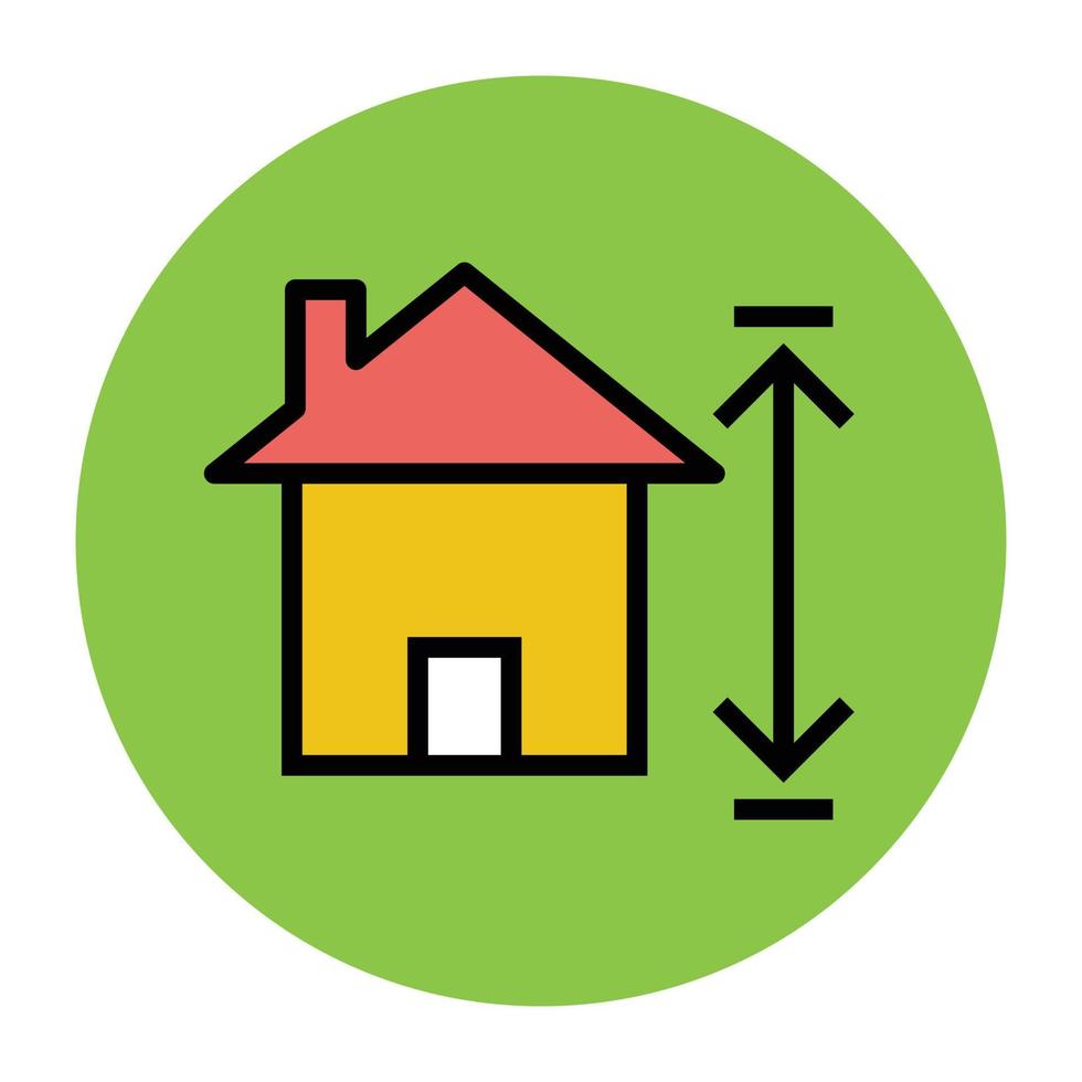 Trendy House Measurement vector