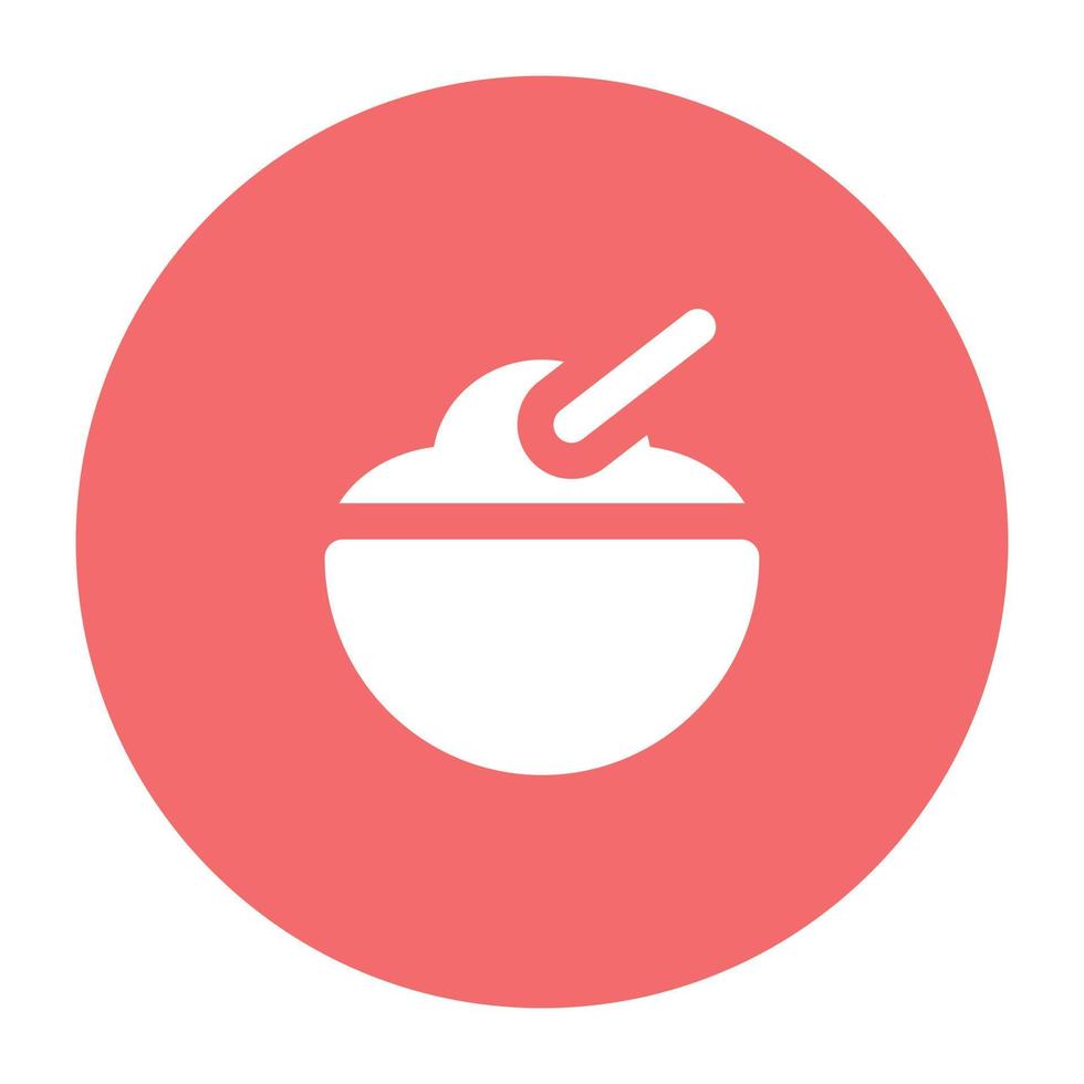 Trendy Rice Bowl vector