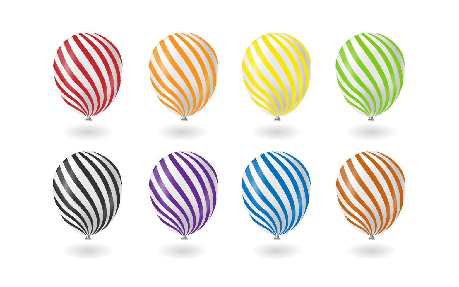 conjunto de globos de fiesta realista vector