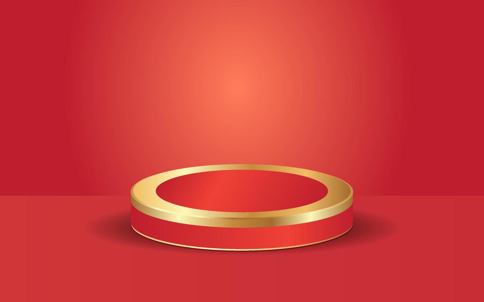 3d Style Podium Shaped Gold Luxury Background vector