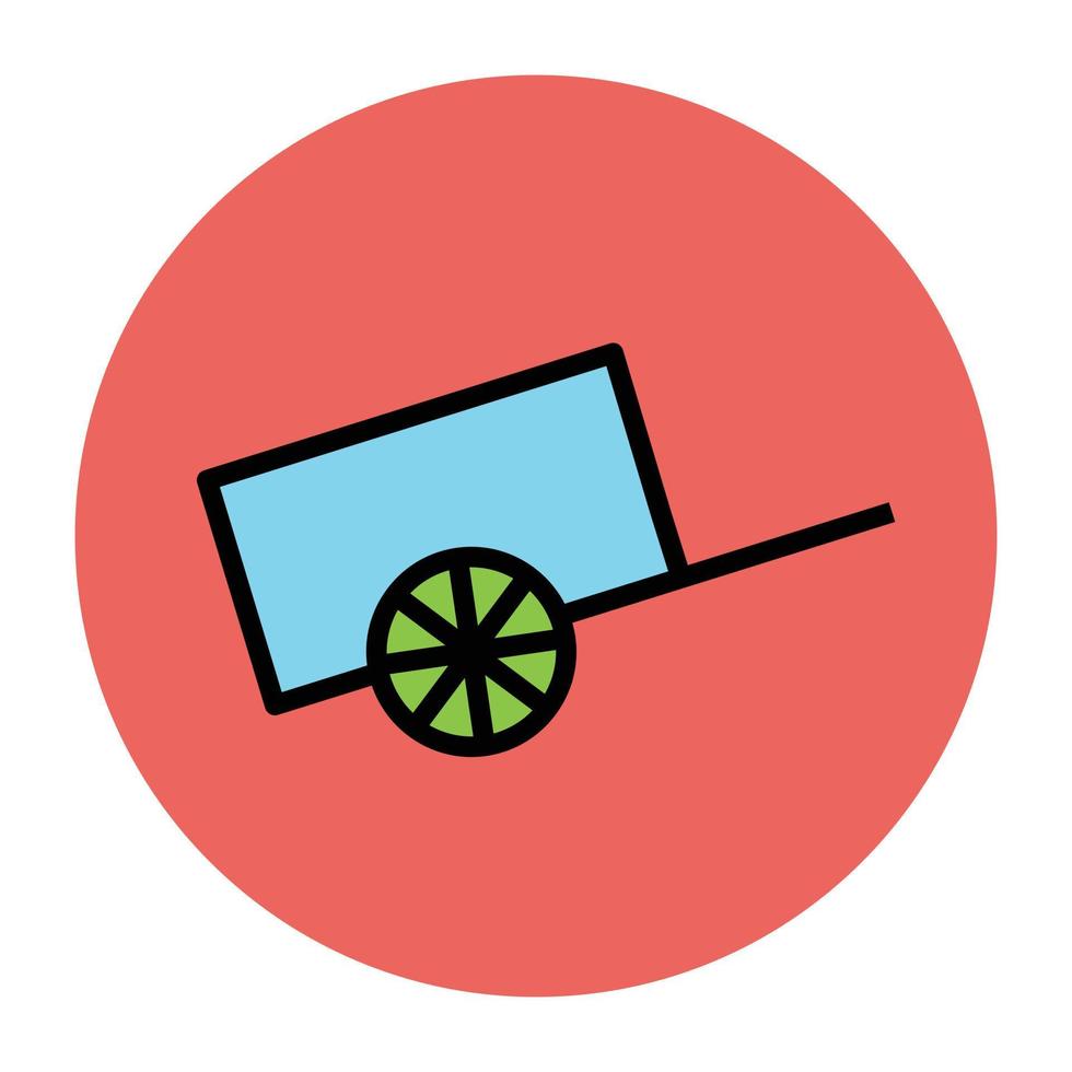 Trendy Wheelbarrow Concepts vector