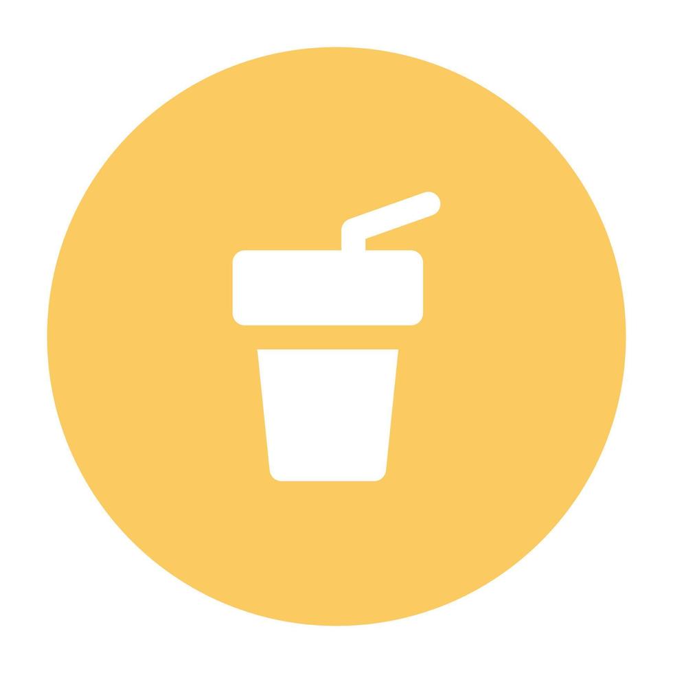 Trendy Takeaway Drink vector