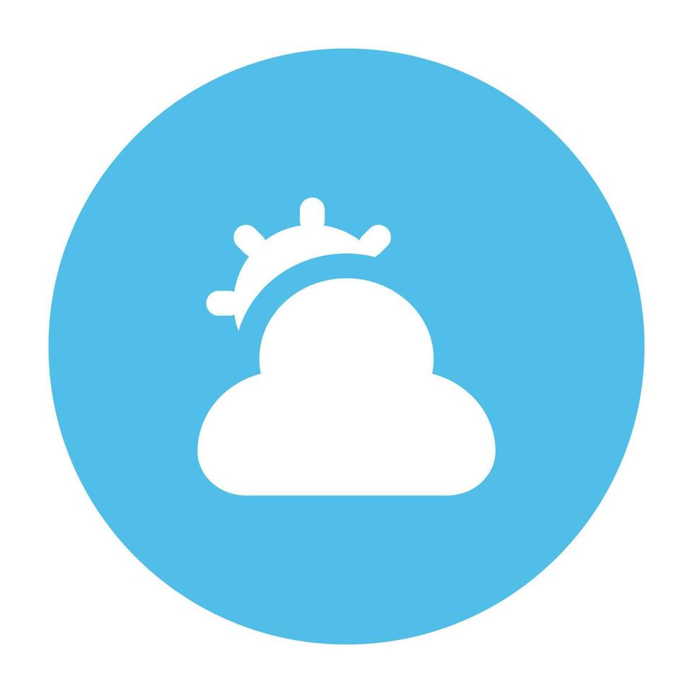 Trendy Partly Cloudy vector